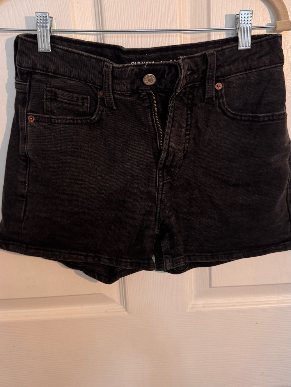 Old Navy Black High-Rise Denim Shorts